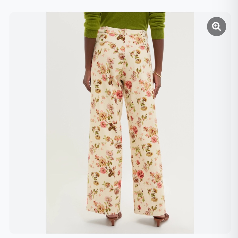 Tuckernuck Cream Floral Wide-Leg Pants - Picture 3 of 6